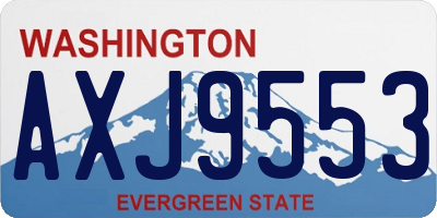 WA license plate AXJ9553