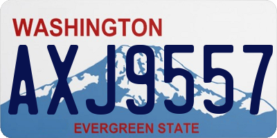WA license plate AXJ9557