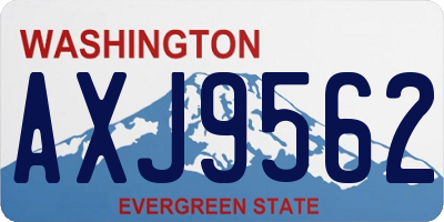 WA license plate AXJ9562