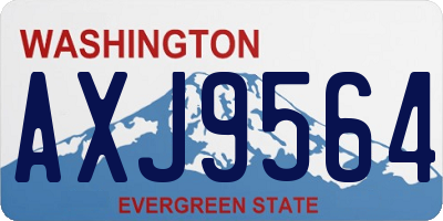 WA license plate AXJ9564