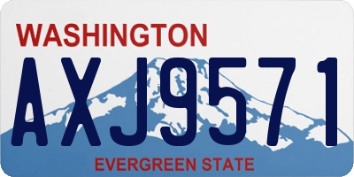 WA license plate AXJ9571
