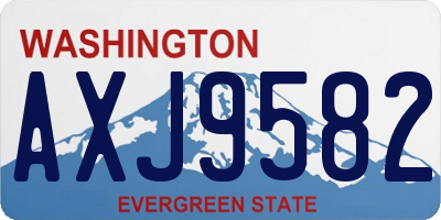 WA license plate AXJ9582