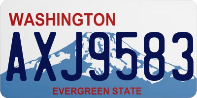 WA license plate AXJ9583