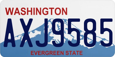 WA license plate AXJ9585
