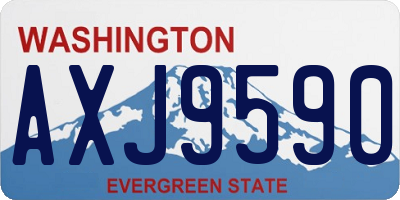 WA license plate AXJ9590