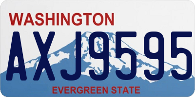 WA license plate AXJ9595