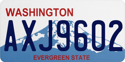 WA license plate AXJ9602