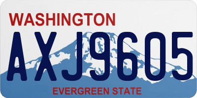 WA license plate AXJ9605