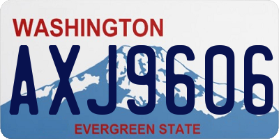 WA license plate AXJ9606