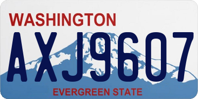 WA license plate AXJ9607