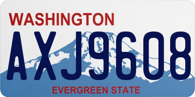 WA license plate AXJ9608