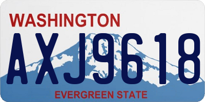 WA license plate AXJ9618