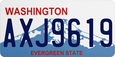 WA license plate AXJ9619