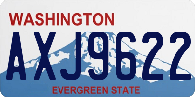 WA license plate AXJ9622
