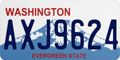 WA license plate AXJ9624