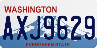 WA license plate AXJ9629