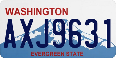 WA license plate AXJ9631