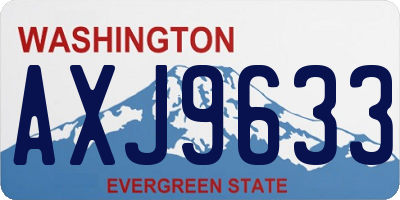 WA license plate AXJ9633