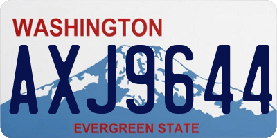 WA license plate AXJ9644