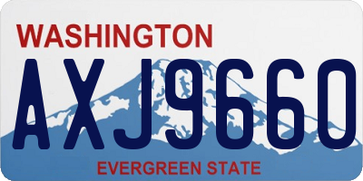 WA license plate AXJ9660