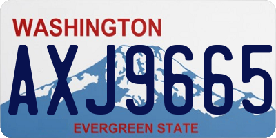 WA license plate AXJ9665