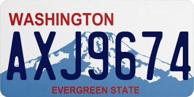 WA license plate AXJ9674