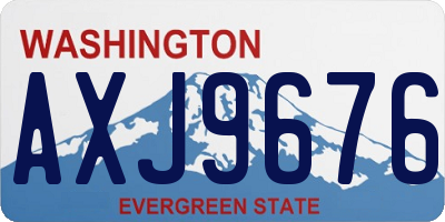 WA license plate AXJ9676