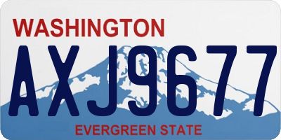 WA license plate AXJ9677