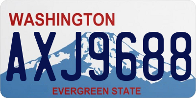 WA license plate AXJ9688