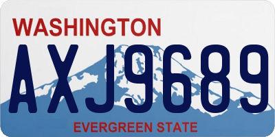 WA license plate AXJ9689