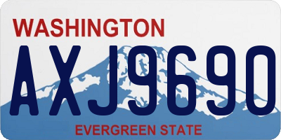 WA license plate AXJ9690