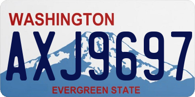 WA license plate AXJ9697