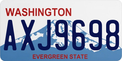 WA license plate AXJ9698