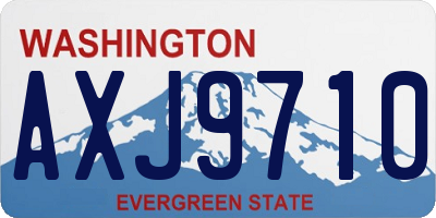 WA license plate AXJ9710