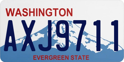 WA license plate AXJ9711