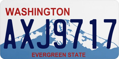 WA license plate AXJ9717