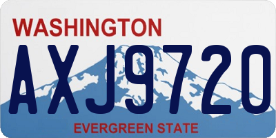 WA license plate AXJ9720