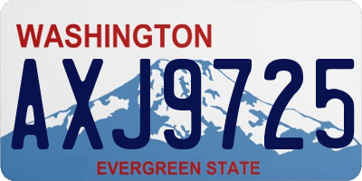 WA license plate AXJ9725