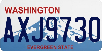 WA license plate AXJ9730