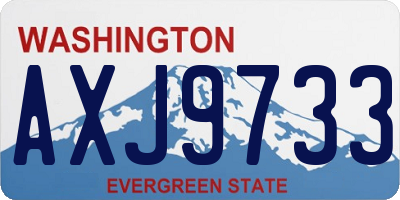 WA license plate AXJ9733