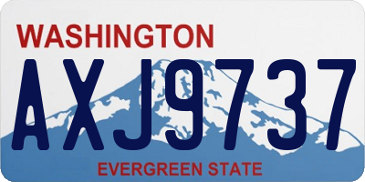 WA license plate AXJ9737