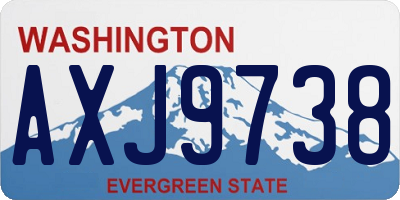WA license plate AXJ9738