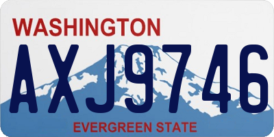 WA license plate AXJ9746