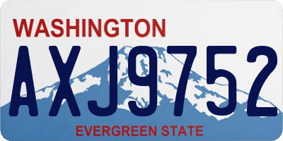 WA license plate AXJ9752