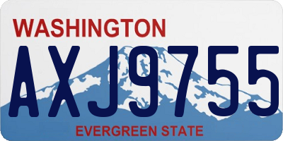 WA license plate AXJ9755