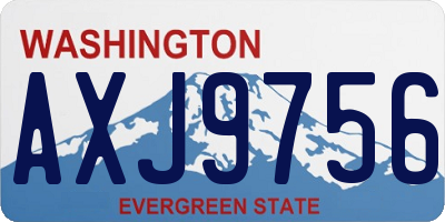 WA license plate AXJ9756