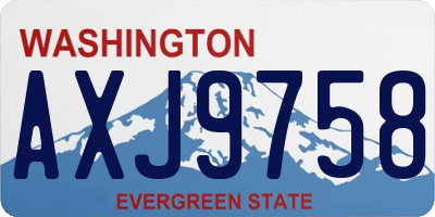 WA license plate AXJ9758