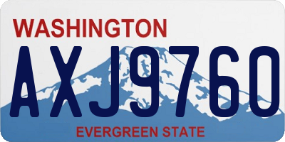 WA license plate AXJ9760