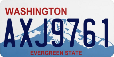 WA license plate AXJ9761