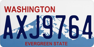 WA license plate AXJ9764